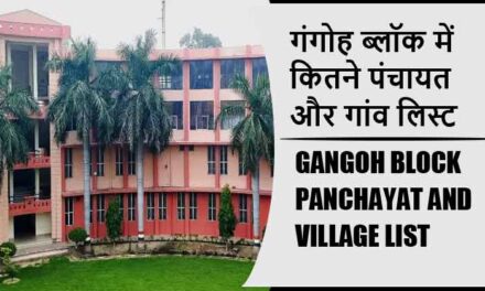 गंगोह ब्लॉक में कितने पंचायत और गांव लिस्ट | Gangoh Block Panchayat and Village List