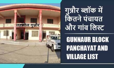 गुन्नौर ब्लॉक में कितने पंचायत और गांव लिस्ट | Gunnaur Block Panchayat and Village List