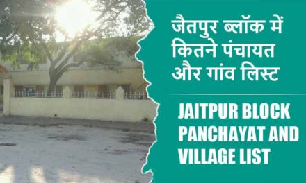 जैतपुर ब्लॉक में कितने पंचायत और गांव लिस्ट | Jaitpur Block Panchayat and Village List