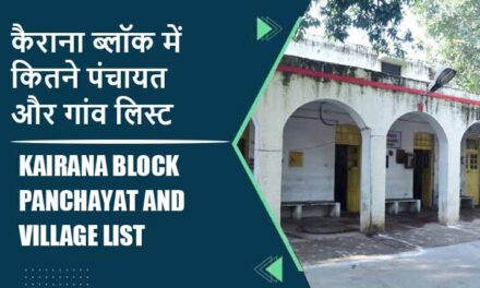 कैराना ब्लॉक में कितने पंचायत और गांव लिस्ट | Kairana Block Panchayat and Village List