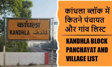 कांधला ब्लॉक में कितने पंचायत और गांव लिस्ट | Kandhla Block Panchayat and Village List