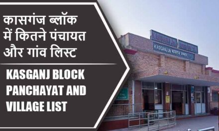 कासगंज ब्लॉक में कितने पंचायत और गांव लिस्ट | Kasganj Block Panchayat and Village List