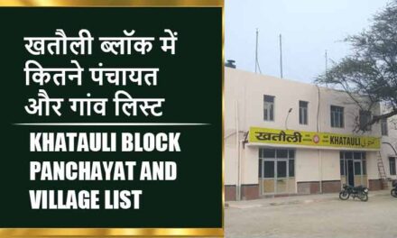 खतौली ब्लॉक में कितने पंचायत और गांव लिस्ट | Khatauli Block Panchayat and Village List