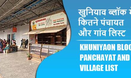 खुनियाव ब्लॉक में कितने पंचायत और गांव लिस्ट | Khuniyaon Block Panchayat and Village List