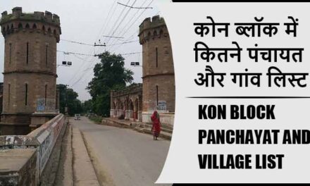 कोन ब्लॉक में कितने पंचायत और गांव लिस्ट | Kon Block Panchayat and Village List