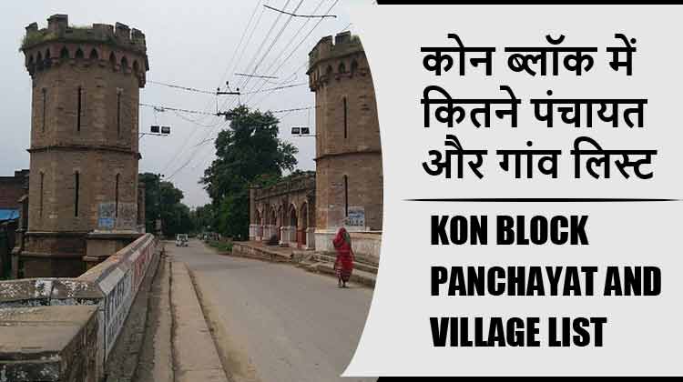 कोन ब्लॉक में कितने पंचायत और गांव लिस्ट | Kon Block Panchayat and Village List
