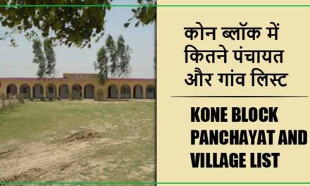 कोन ब्लॉक में कितने पंचायत और गांव लिस्ट | Kone Block Panchayat and Village List