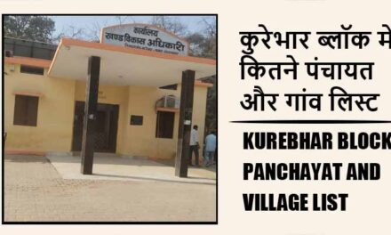 कुरेभार ब्लॉक में कितने पंचायत और गांव लिस्ट | Kurebhar Block Panchayat and Village List