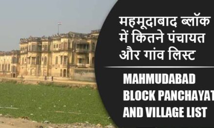 महमूदाबाद ब्लॉक में कितने पंचायत और गांव लिस्ट | Mahmudabad Block Panchayat and Village List