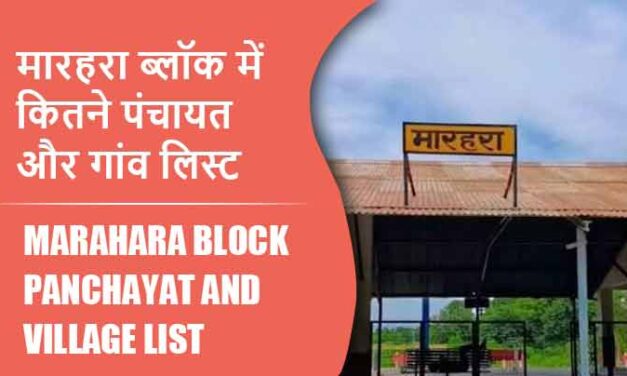मारहरा ब्लॉक में कितने पंचायत और गांव लिस्ट | Marahara Block Panchayat and Village List
