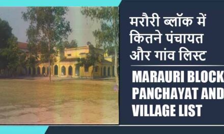 मरौरी ब्लॉक में कितने पंचायत और गांव लिस्ट | Marauri Block Panchayat and Village List