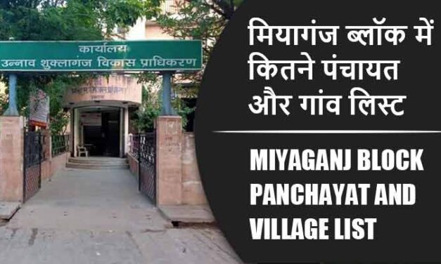 मियागंज ब्लॉक में कितने पंचायत और गांव लिस्ट | Miyaganj Block Panchayat and Village List