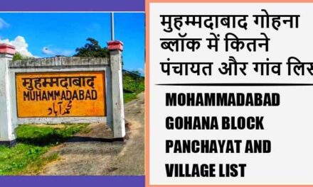 मुहम्मदाबाद गोहना ब्लॉक में कितने पंचायत और गांव लिस्ट | Mohammadabad Gohana Block Panchayat and Village List
