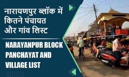 नारायणपुर ब्लॉक में कितने पंचायत और गांव लिस्ट | Narayanpur Block Panchayat and Village List