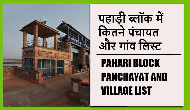 पहाड़ी ब्लॉक में कितने पंचायत और गांव लिस्ट | Pahari Block Panchayat and Village List