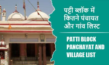 पट्टी ब्लॉक में कितने पंचायत और गांव लिस्ट | Patti Block Panchayat and Village List