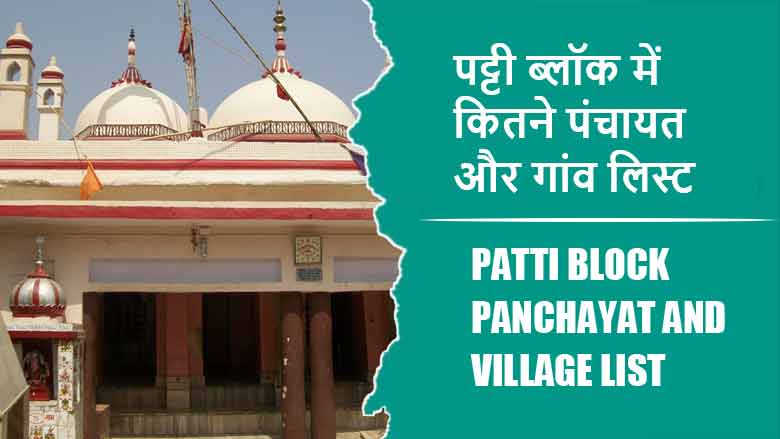 पट्टी ब्लॉक में कितने पंचायत और गांव लिस्ट | Patti Block Panchayat and Village List
