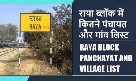 राया ब्लॉक में कितने पंचायत और गांव लिस्ट | Raya Block Panchayat and Village List