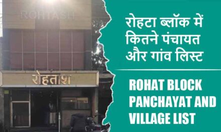 रोहटा ब्लॉक में कितने पंचायत और गांव लिस्ट | Rohat Block Panchayat and Village List