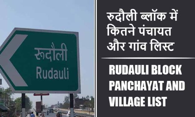 रुदौली ब्लॉक में कितने पंचायत और गांव लिस्ट | Rudauli Block Panchayat and Village List
