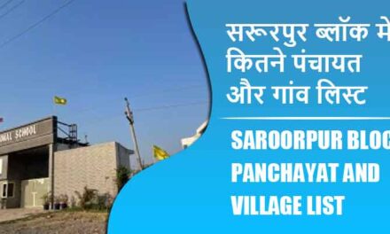 सरूरपुर ब्लॉक में कितने पंचायत और गांव लिस्ट | Saroorpur Block Panchayat and Village List