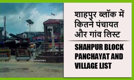 शाहपुर ब्लॉक में कितने पंचायत और गांव लिस्ट | Shahpur Block Panchayat and Village List