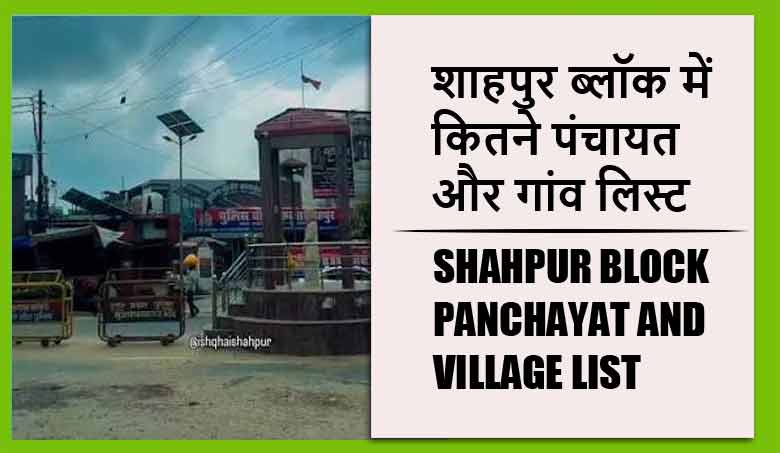 शाहपुर ब्लॉक में कितने पंचायत और गांव लिस्ट | Shahpur Block Panchayat and Village List