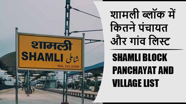 शामली ब्लॉक में कितने पंचायत और गांव लिस्ट | Shamli Block Panchayat and Village List