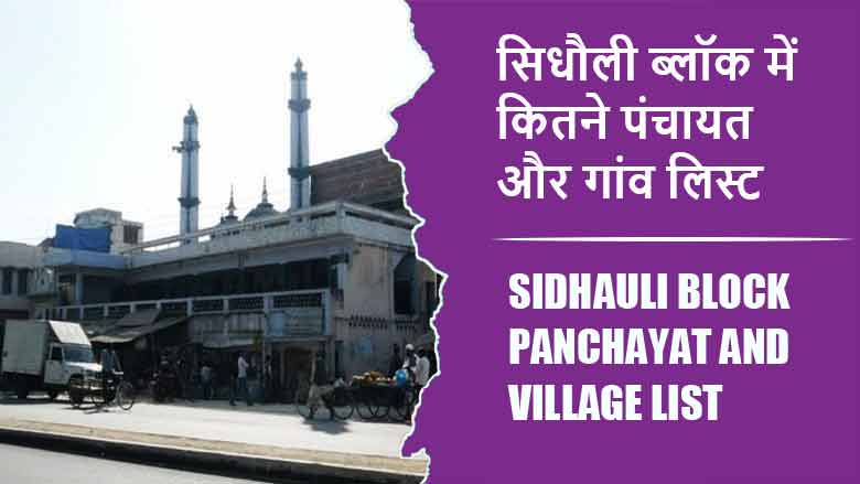 सिधौली ब्लॉक में कितने पंचायत और गांव लिस्ट | Sidhauli Block Panchayat and Village List